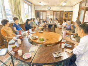 中西牧師を囲んで