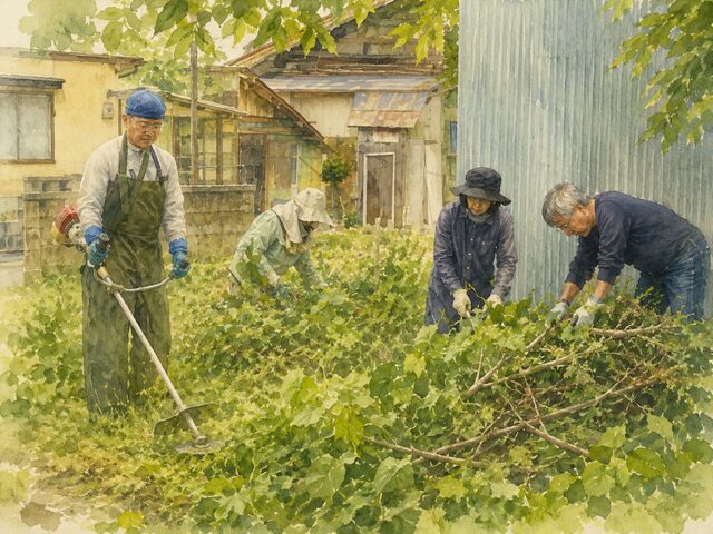 旧六郷伝道所敷地の草刈り作業を行いましたのアイキャッチ画像